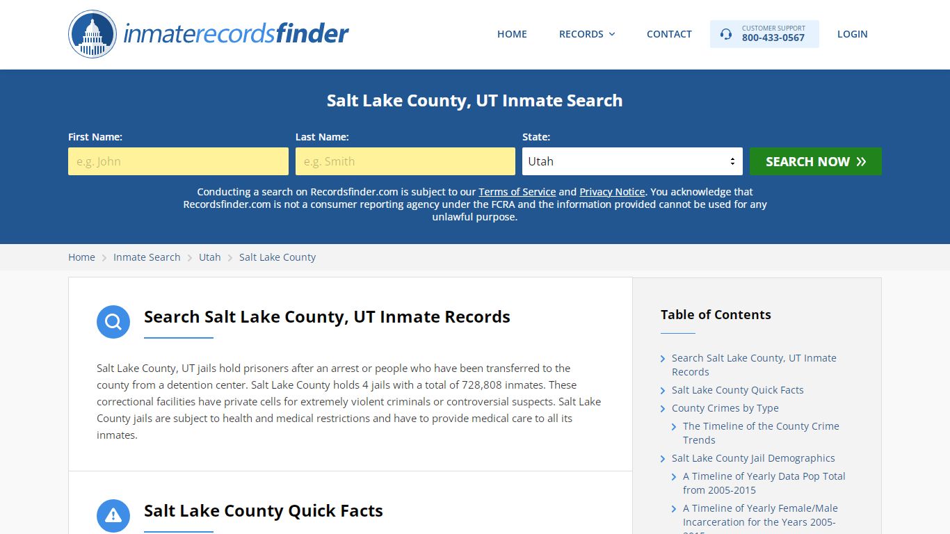 Salt Lake County, UT Inmate Lookup & Jail Records Online